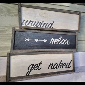 Handmade wood signs
